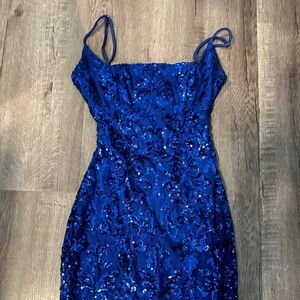 Windsor Blue Sequin Party Dress